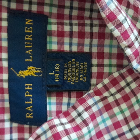 Polo Ralph Lauren Blue Tag Sz L Striped Shirt - Picture 3 of 4